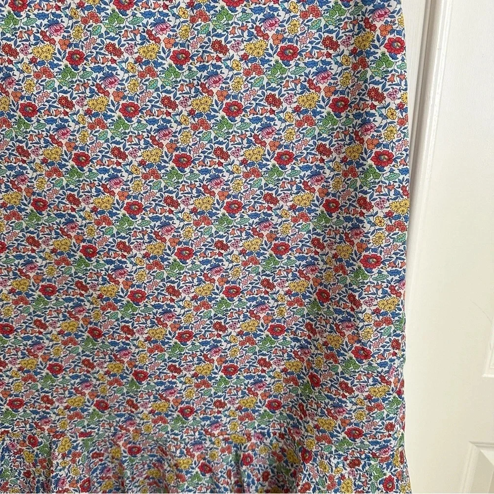 J Crew Womens Sz 4 Liberty London Favourite Flowers Trumpet Skirt Floral‎ Cotton